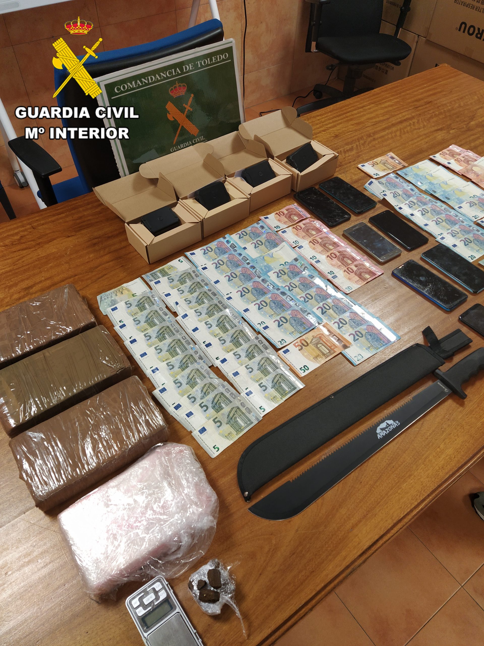 Desmantelado en Toledo un grupo violento especializado en vuelcos de droga