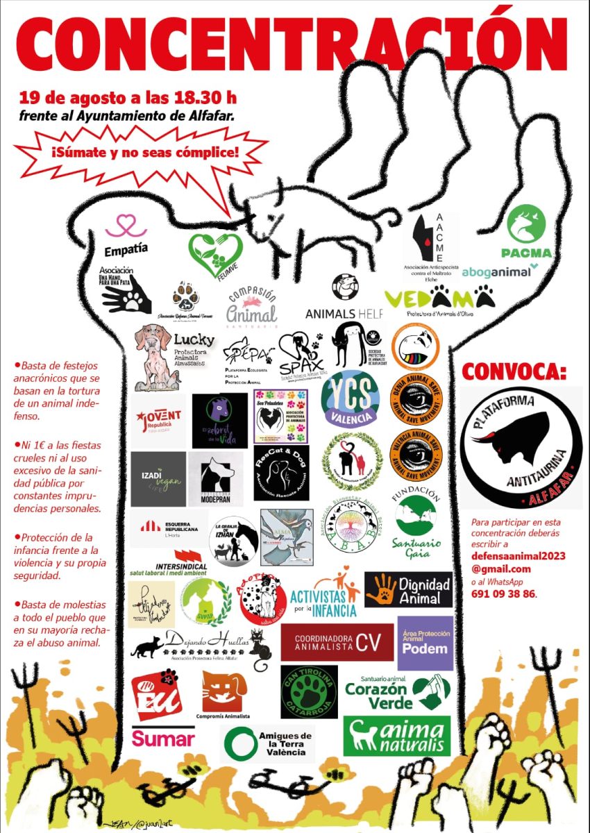 Acude a protestar el sábado contra los «espectáculos» de maltrato animal