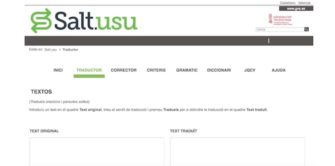 La Generalitat impulsa la innovación con la actualización del traductor online de valenciano Salt