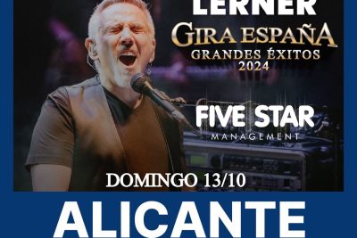 Concierto de Alejandro Lerner en sala The One en San Vicente Del Raspeig, Alicante, el 13 Octubre.