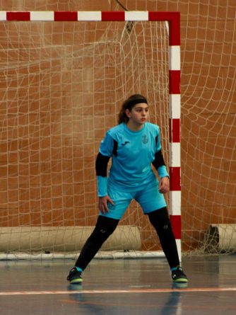 Nahiara González, portera de fútbol sala del Atlético de Aspe, convocada por la selección valenciana Sub’14