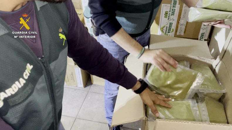 cocaína camuflada entre especias alimentarias