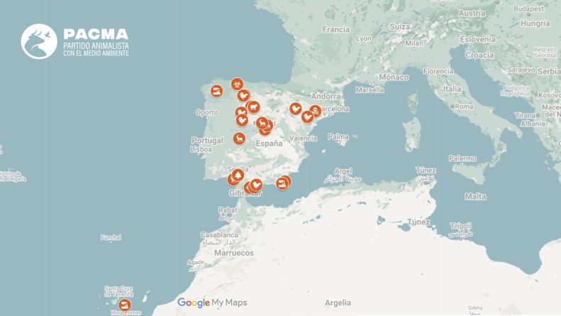 El Partido Animalista lanza un mapa colaborativo para la detección y registro de conflictos medioambientales en España