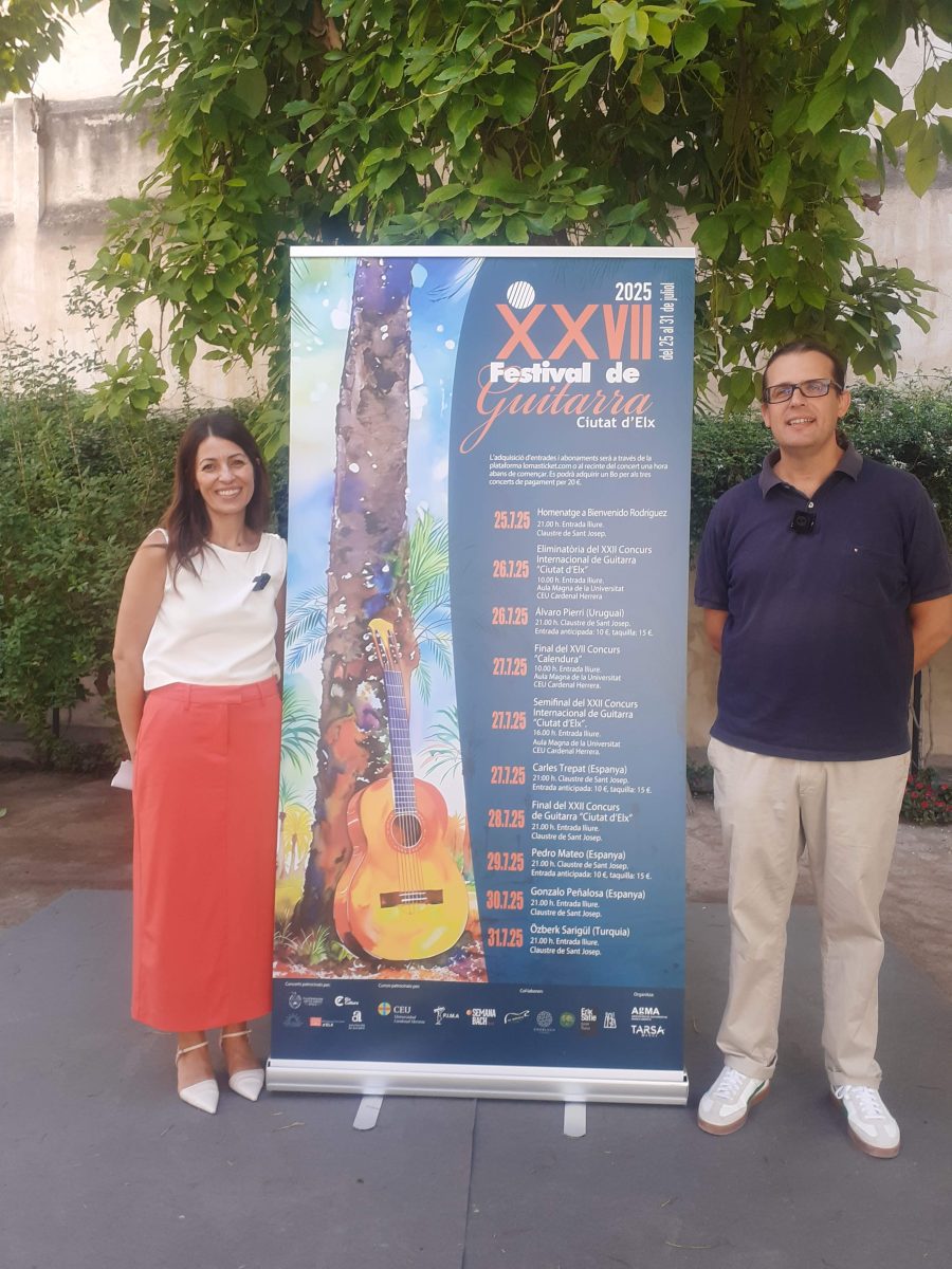 Elche se prepara para vivir la XXVII edición del Festival de Guitarra ‘Ciutat d’Elx’