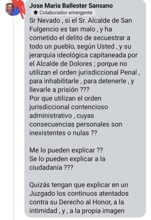 El alcalde de San Fulgencio (PP) entra en el barro