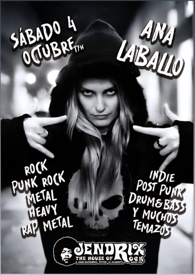 Ana Laballo celebra su cumpleaños con una sesión de “tardeo” llena de temazos en Jendrix Rock Bar