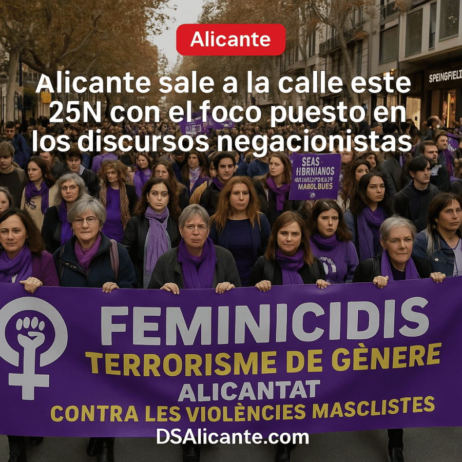Alicante se moviliza este 25N multitudinarias marchas contra los discursos negacionistas
