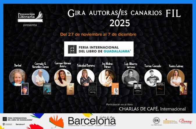 8 autoras/es canarias, participarán en la FIL de Guadalajara