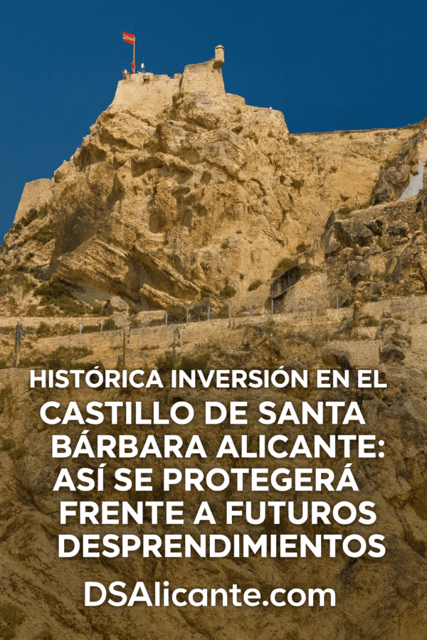 Histórica inversión en el Castillo de Santa Bárbara Alicante así se protegerá frente a futuros desprendimientos