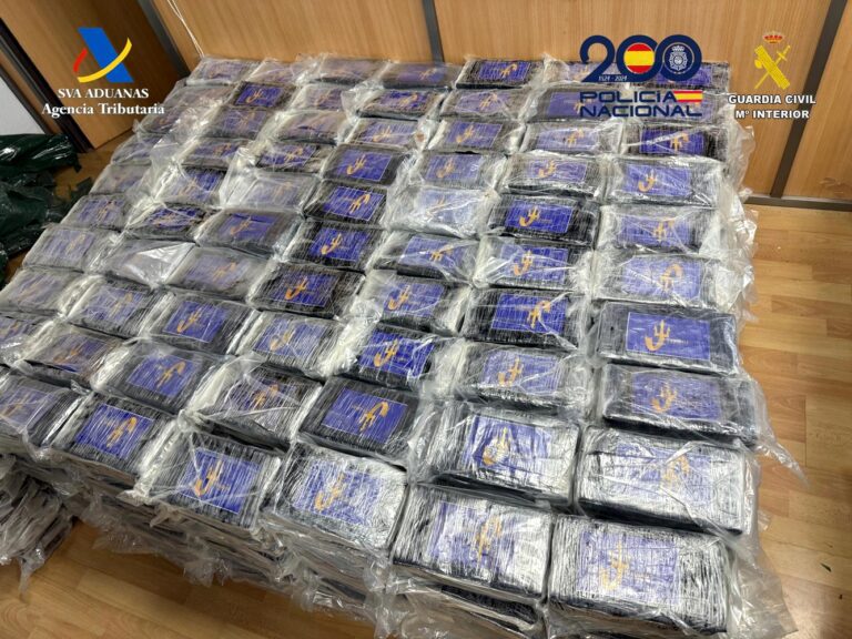 Intervenidas dos toneladas de cocaína escondida entre fruta en el puerto de Valencia
