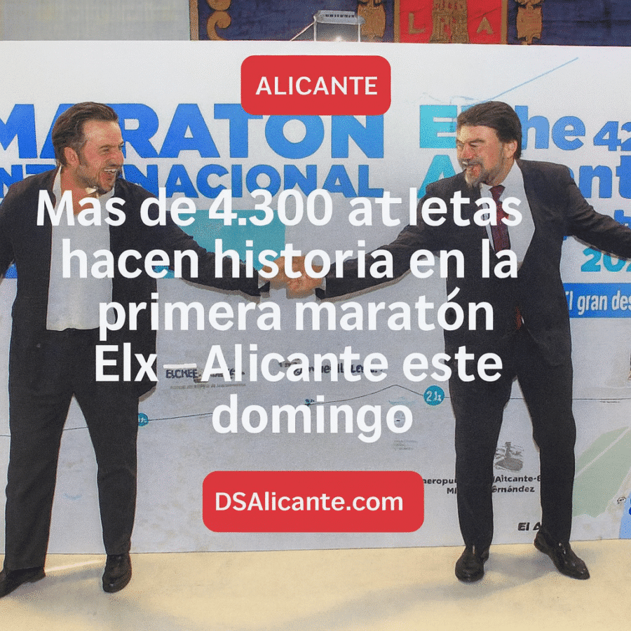 Más de 4.300 atletas hacen historia en la primera maratón Elx–Alicante este domingo