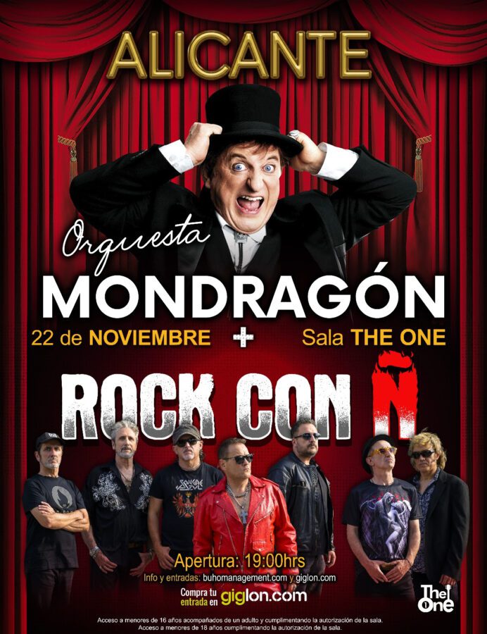 Noches de Rock” llega a Alicante con la Orquesta Mondragón y Rock con Ñ