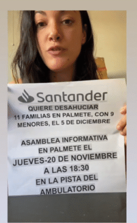 Preocupación en Sevilla por el riesgo de desahucio que afecta a más de una decena de familias, incluida la creadora Tastyiulafood
