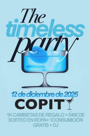 Timeless irrumpe en Copity: la marca creada por un estudiante de 18 años que regala 1.000 camisetas exclusivas, sortea 540 € en ropa y reparte hamburguesas gratis en la mayor fiesta universitaria del año en Alicante