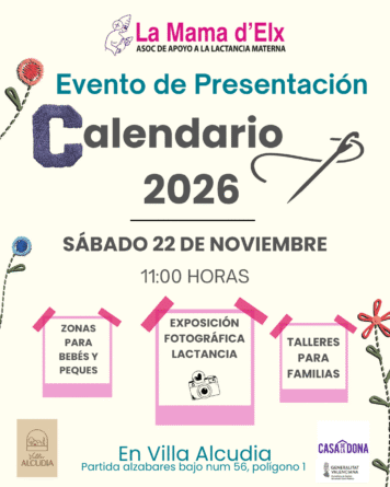 Presentación del Calendario 2026 de La Mama d’Elx: un encuentro familiar para mamás, bebés y niños