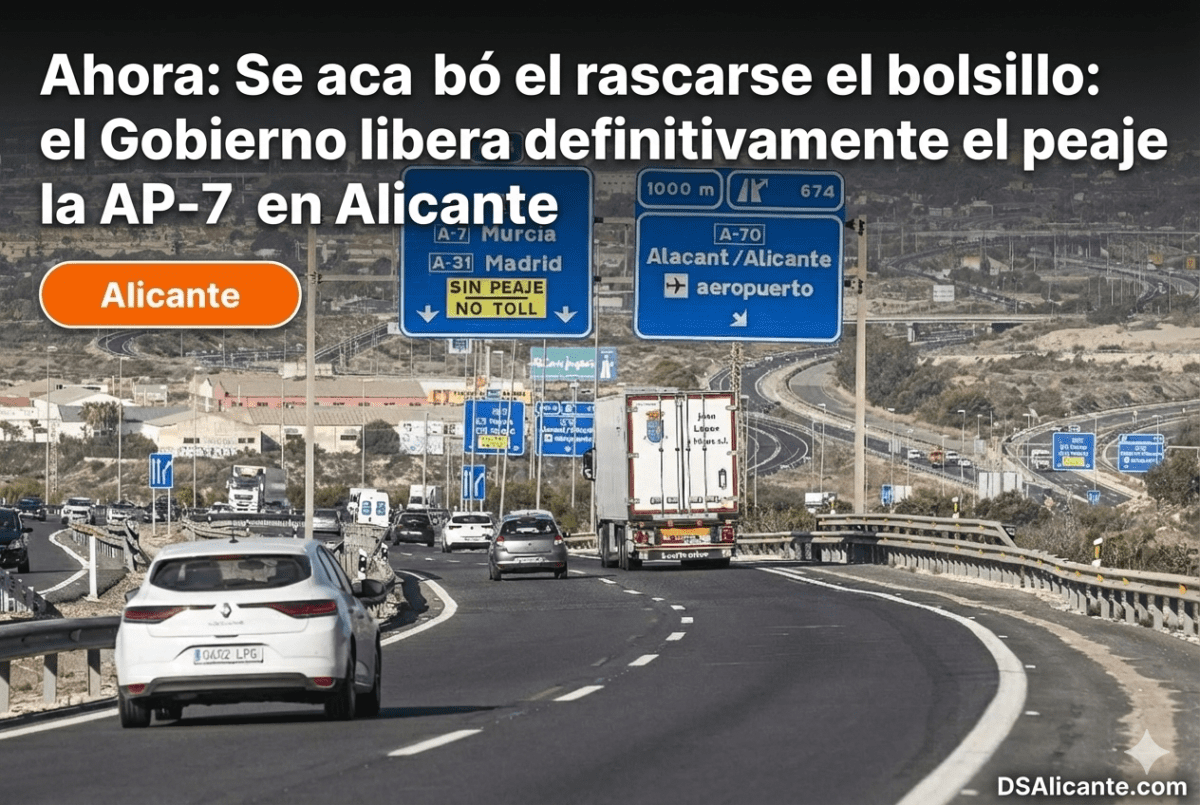 Adiós a “rascarse el bolsillo” en Alicante la AP-7 será gratis para siempre