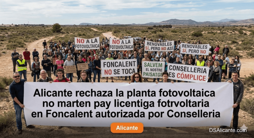 Guerra abierta por las fotovoltaicas: Alicante planta cara a la Conselleria para frenar la macroplanta de Fontcalent