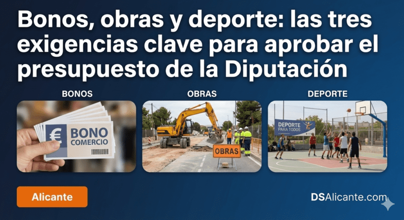 Bonos, obras y deporte: las tres exigencias clave para aprobar el presupuesto de la Diputación