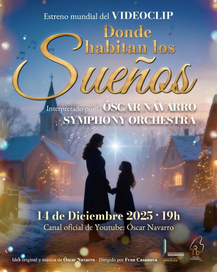 Navidad a lo grande en un pequeño pueblo de 4.000 habitantes: Óscar Navarro reúne a 500 personas en un rodaje único para su nuevo videoclip “Donde habitan los sueños”