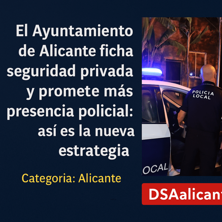 El Ayuntamiento de Alicante ficha seguridad privada y promete más presencia policial así es la nueva estrategia