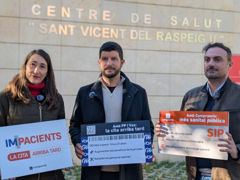 Compromís denuncia el abandono al que somete la Generalitat del PP a la sanidad de Sant Vicent del Raspeig
