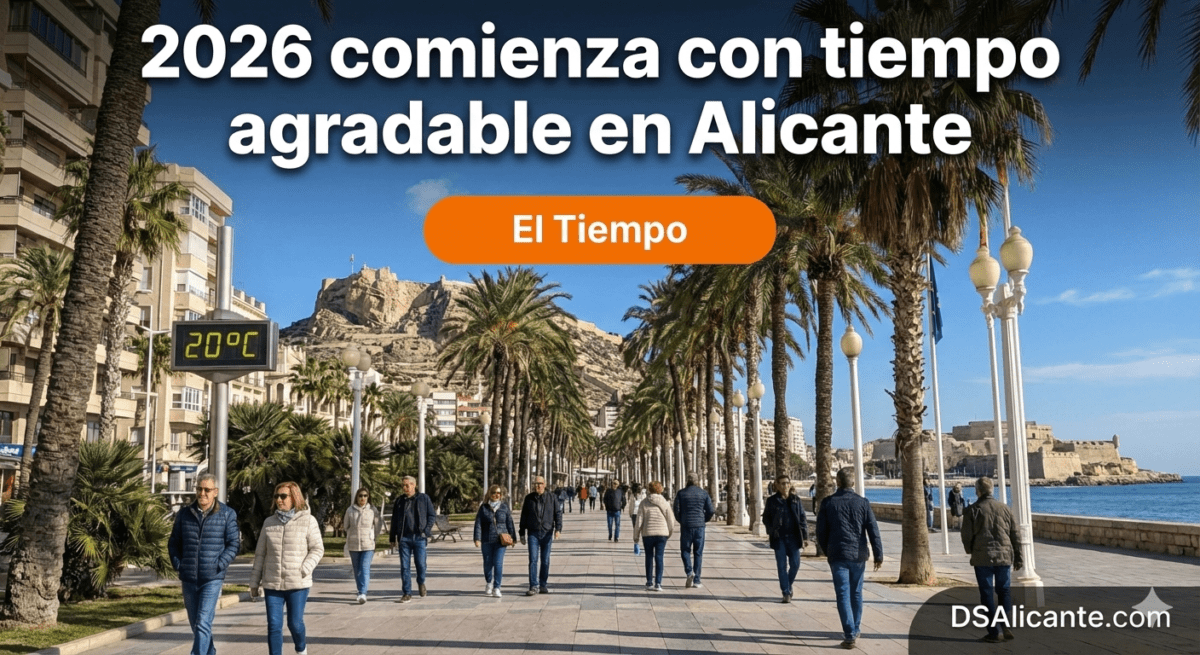 2026 comienza con tiempo agradable en Alicante, pero se avecinan lluvias para el día de Reyes