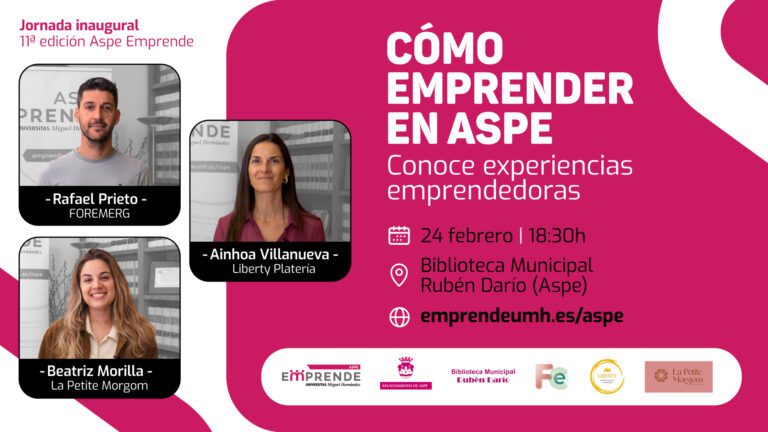 Arranca la 11ª edición del programa Aspe Emprende con la experiencia empresarial de las iniciativas Foremerg, Liberty Platería y La Petite Morgom