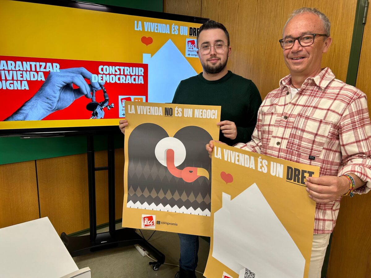 Esquerra unida compromís de petrer comienza una campaña en defensa de la vivienda la vivienda es un dret, no un negoci