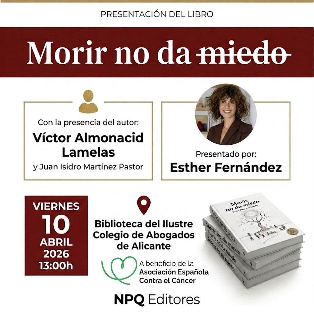 Alicante acoge la presentación solidaria del libro “Morir no da miedo”, de Víctor Almonacid