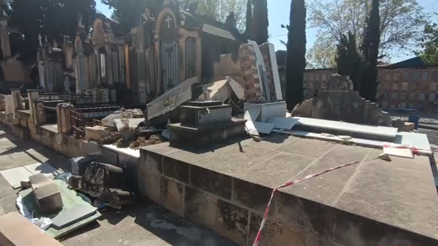 Daños persistentes en el cementerio de Alicante