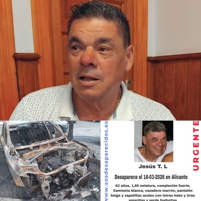 Desaparece empresario en Alicante tras hallar su coche calcinado