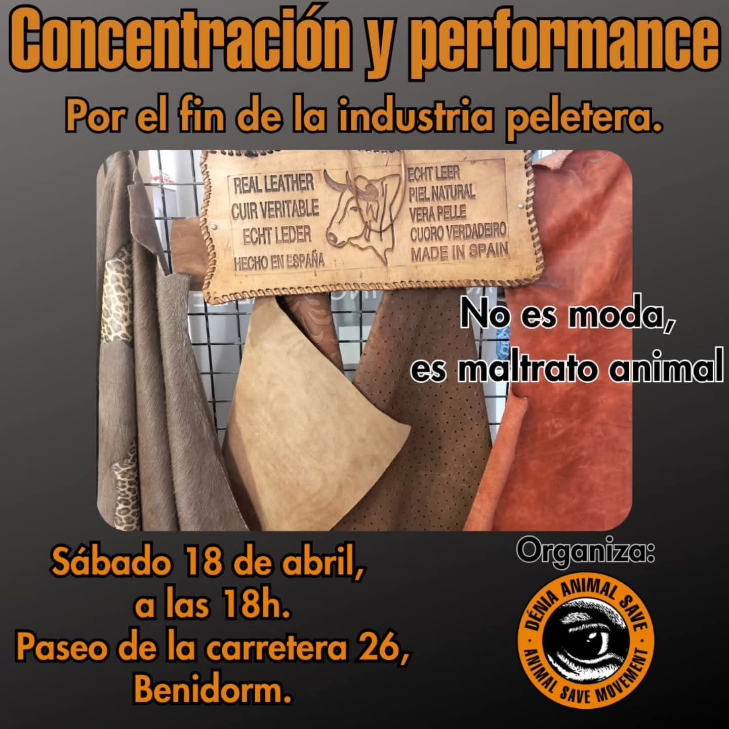 Denia Animal Save convoca una concentración en Benidorm contra la industria peletera