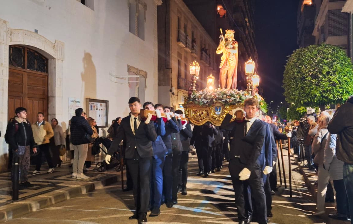 La cofradía Ecce Homo procesiona la noche del Jueves Santo en Villajoyosa