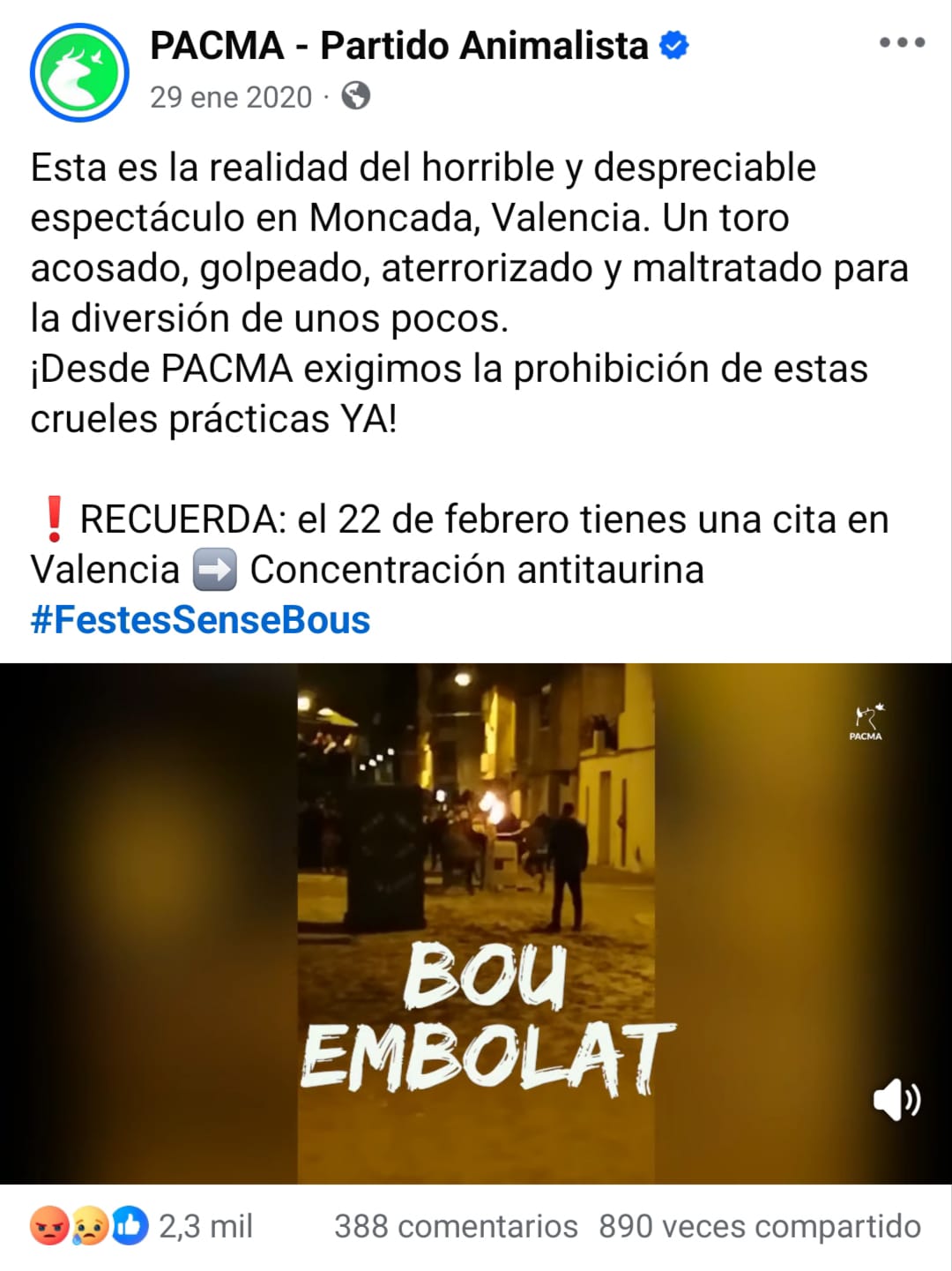 PACMA también reclama al futuro alcalde de Moncada