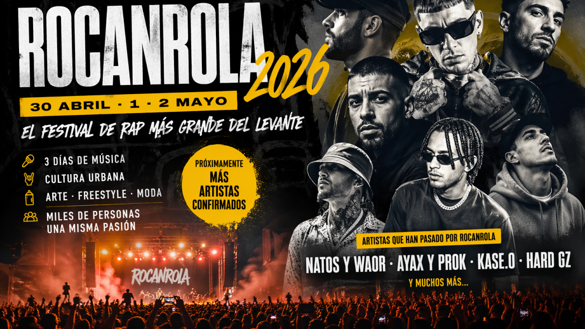 Rocanrola 2026: Alicante se prepara para uno de los mayores festivales de rap de España