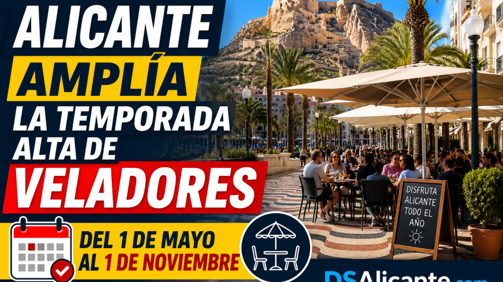Alicante amplía la temporada alta de veladores