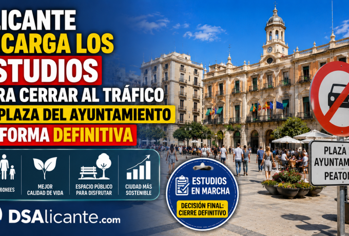Alicante peatonaliza la Plaza del Ayuntamiento