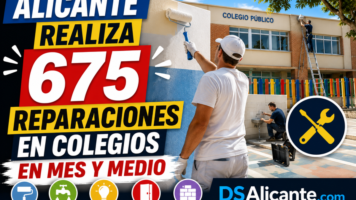 Alicante realiza 675 reparaciones en colegios
