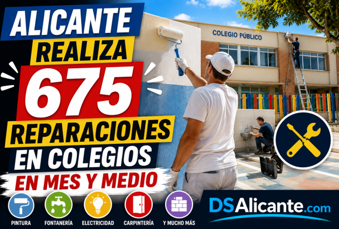 Alicante realiza 675 reparaciones en colegios