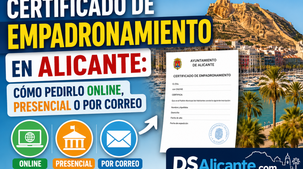 Certificado de empadronamiento Alicante