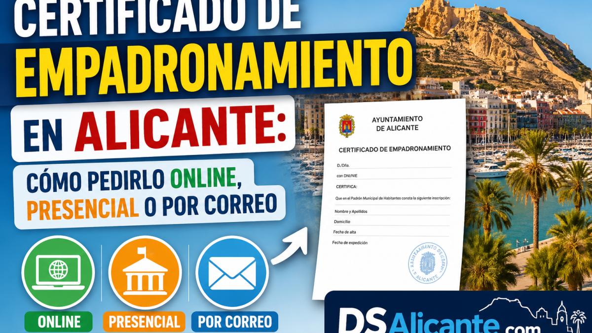 Certificado de empadronamiento Alicante