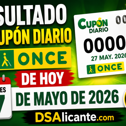 Cupón Diario de la ONCE de hoy, miércoles 27 de mayo de 2026