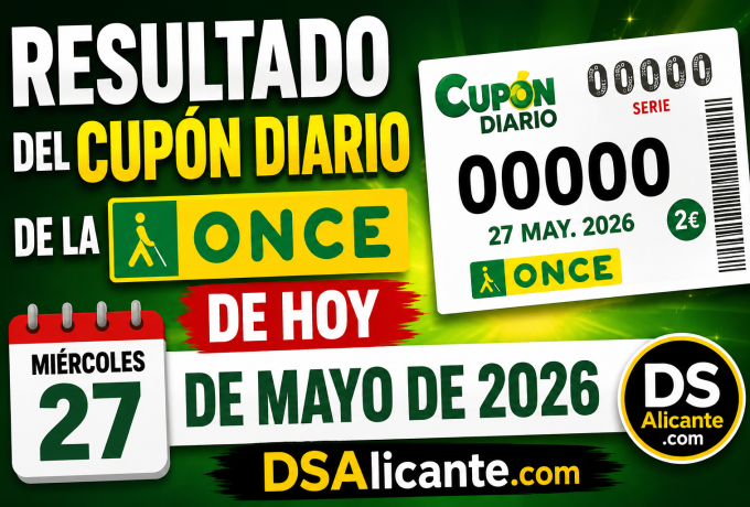 Cupón Diario de la ONCE de hoy, miércoles 27 de mayo de 2026