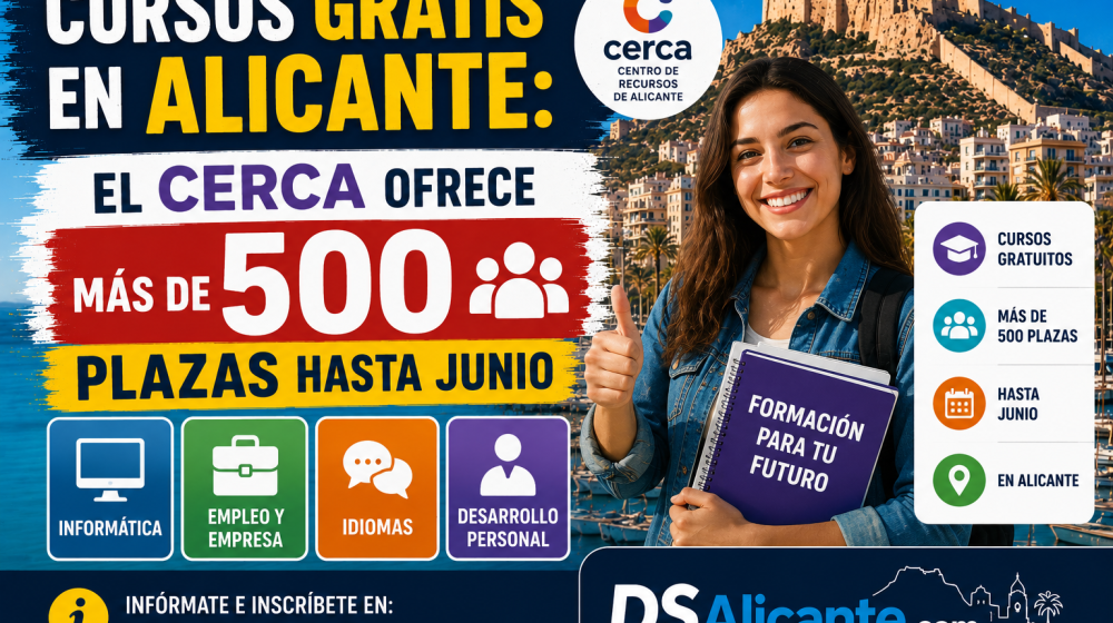 Cursos gratis Alicante Cerca 2026