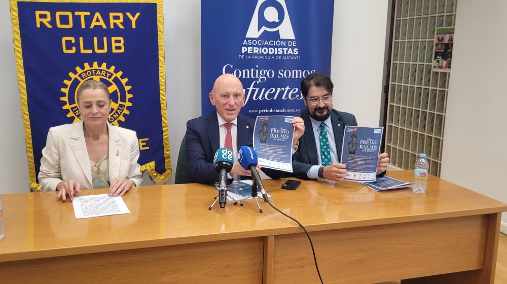 El Rotary Club Alicante 1930 presenta la XVII edición del Premio Balmis 2026