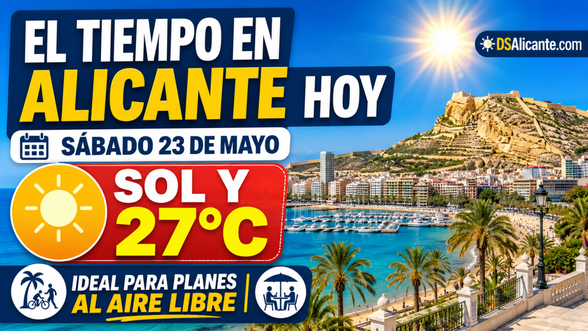 El tiempo en Alicante hoy, sábado 23 de mayo