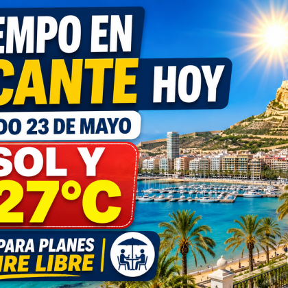El tiempo en Alicante hoy, sábado 23 de mayo