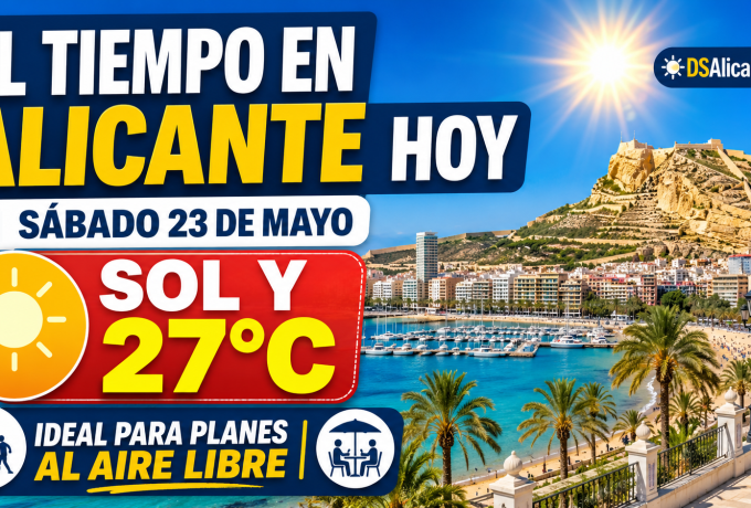 El tiempo en Alicante hoy, sábado 23 de mayo