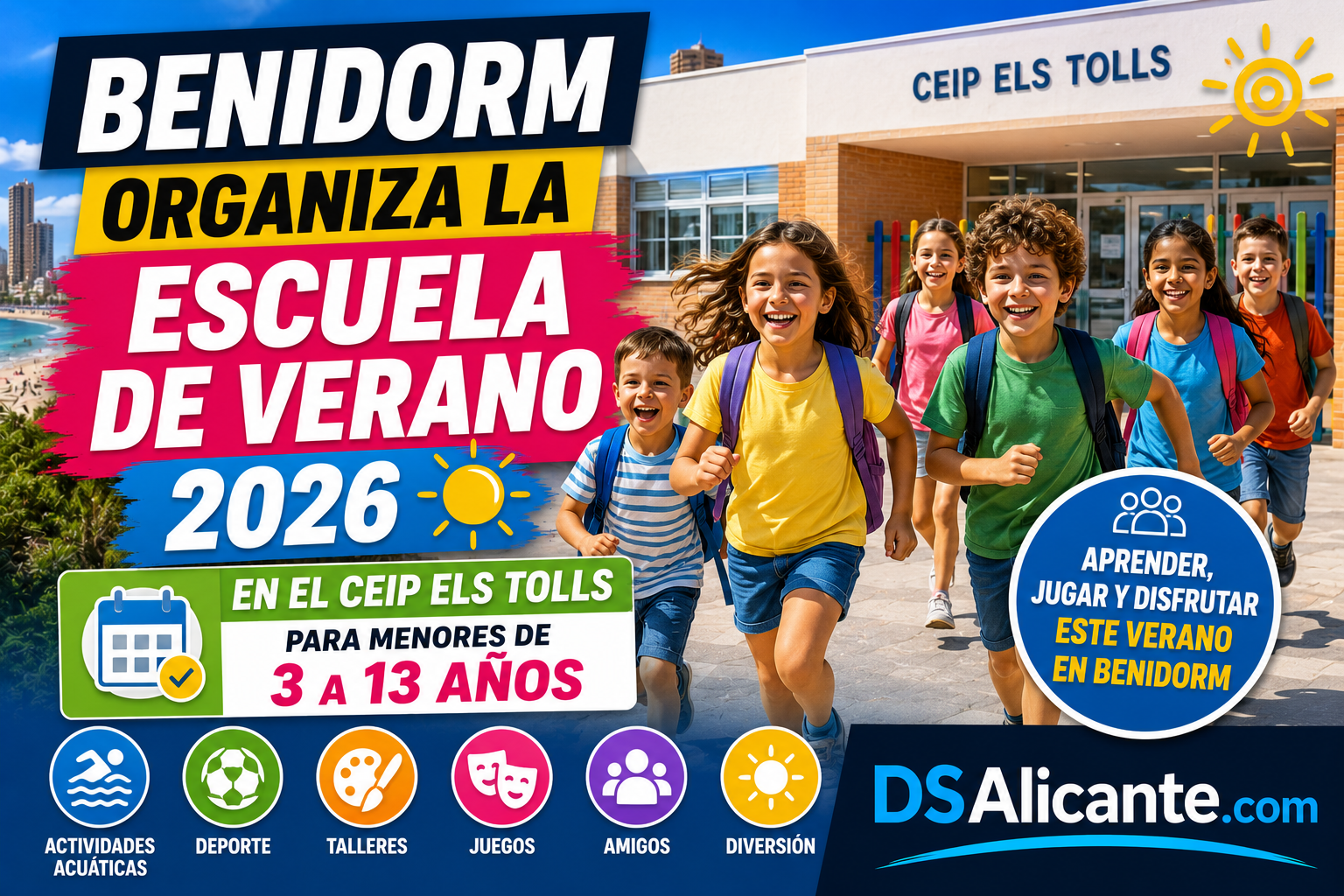 Escuela de Verano Benidorm 2026 en Els Tolls