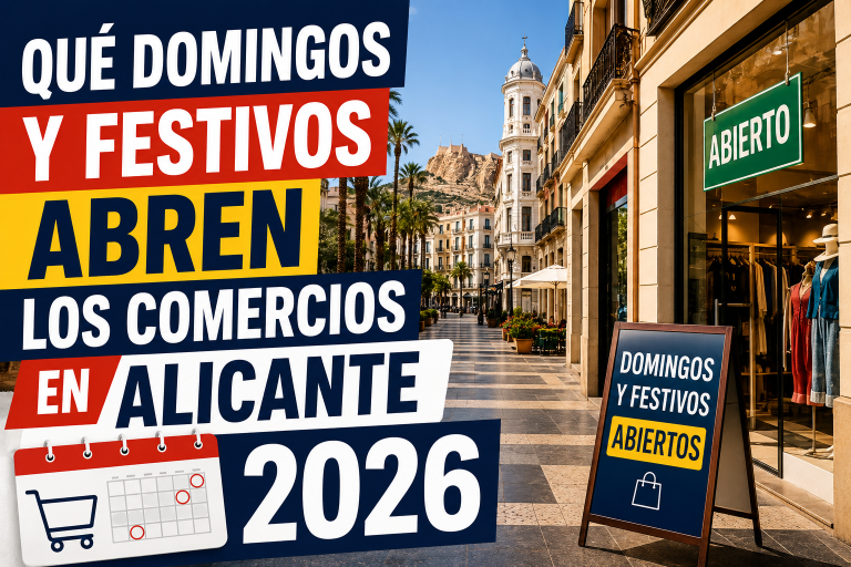 Horarios comerciales Alicante 2026